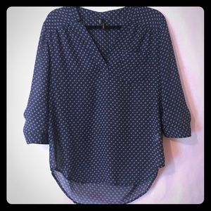 Maurice’s size small sheer blue top with f…